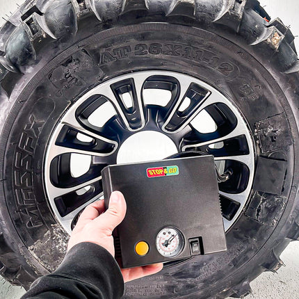 Stop & Go 5001 24 Piece Tubeless Mushroom Plug Tire Mobility Repair Kit & Air Compressor for Punctures & Flats on Car, Trucks, Trailers, & ATV (15 Plugs)
