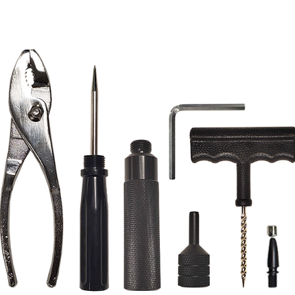 Stop & Go 5001 24 Piece Tubeless Mushroom Plug Tire Mobility Repair Kit & Air Compressor for Punctures & Flats on Car, Trucks, Trailers, & ATV (15 Plugs)