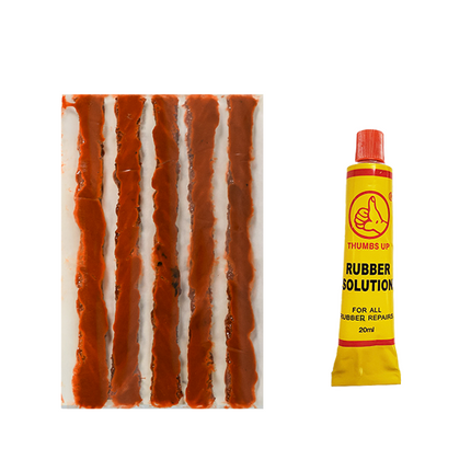 Stop & Go 8065 12 Piece Tubeless Tire Repair Kit with Rope Plugs and CO2 Inflation for Punctures and Flats on ATV, Golf Cart, Mower, & Utility Vehicle (5 Plugs)
