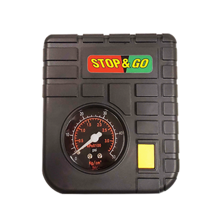 Stop & Go RCP Compact Mini-Air Compressor / Inflator with 12V Car Adapter & Built in LED Light for Motorcycle, Scooter, ATV, UTV, Golf Cart, & Lawn Mower