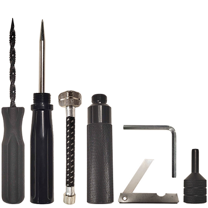 Stop & Go 1001 28 Piece Tubeless Tire Pocket Plugger Repair Kit & CO2 for Punctures and Flats on Motorcycle, ATV, & Utility Vehicle (15 Mushroom Plugs)