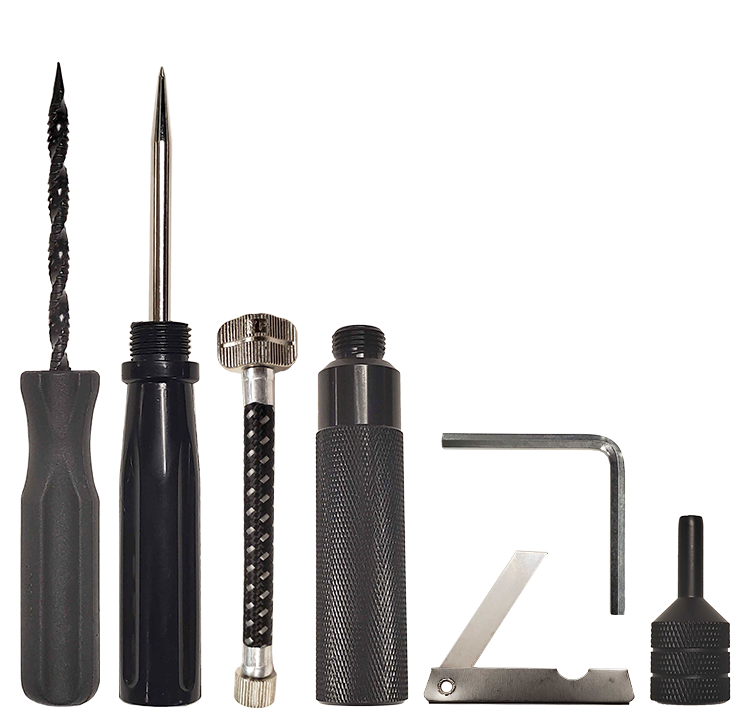 Stop & Go 1001 28 Piece Tubeless Tire Pocket Plugger Repair Kit & CO2 for Punctures and Flats on Motorcycle, ATV, & Utility Vehicle (15 Mushroom Plugs)