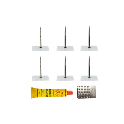 Stop & Go 3002 8 Piece Tubeless Tire Repair Kit with Patches & Rubber Cement for Punctures & Flats on Car, Truck, ATV, UTV, Motorcycle, & Trailer (6 Patches)