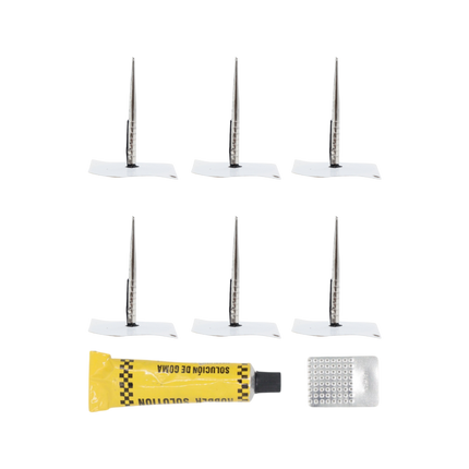 Stop & Go 3002 8 Piece Tubeless Tire Repair Kit with Patches & Rubber Cement for Punctures & Flats on Car, Truck, ATV, UTV, Motorcycle, & Trailer (6 Patches)