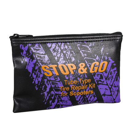 Stop & Go TTRK1 20 Piece Tube Type Tire Repair and Inflation Kit for Punctures & Flats on Scooters & Mopeds (8 Patches & 2 CO2 Canisters)