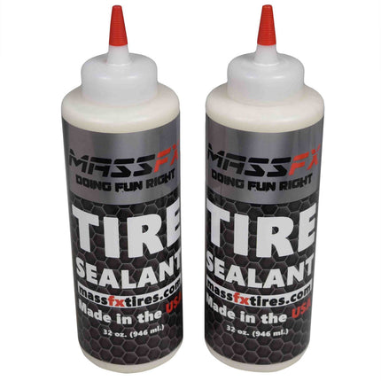 MASSFX Premium Flat Tire Sealant 32 oz - Prevents & Seals - Made in USA (2 pk)