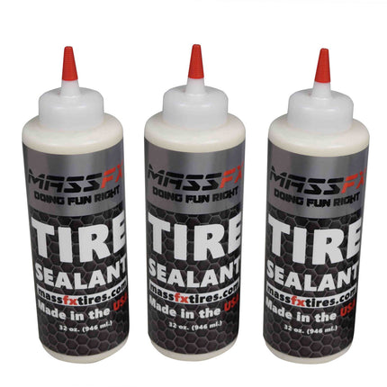 MASSFX Premium Flat Preventative Tire Sealant - Made in USA - (32 oz) - Extends Tire Life and Seals Punctures (3 pk)