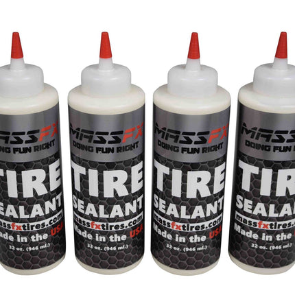 MASSFX Premium Flat Tire Sealant 32 oz - Prevents & Seals - Made in USA (4 pk)