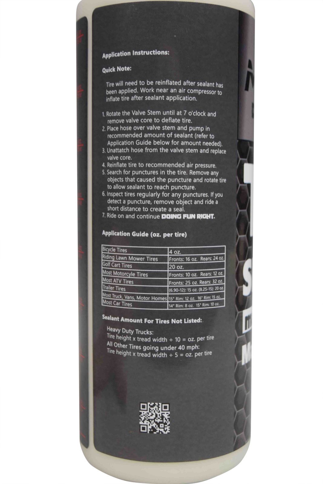 MASSFX Premium Flat Tire Sealant 32 oz - Prevents & Seals - Made in USA (4 pk)