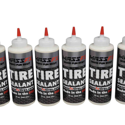 MASSFX Premium Flat Tire Sealant 32 oz - Prevents & Seals - Made in USA (6 pk)
