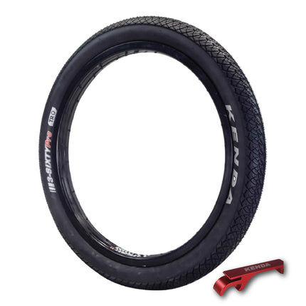 Kenda 3-Sixty Pro TR 120tpi Fold Black 20x2.25 Bicycle Tire & Keychain (Single)