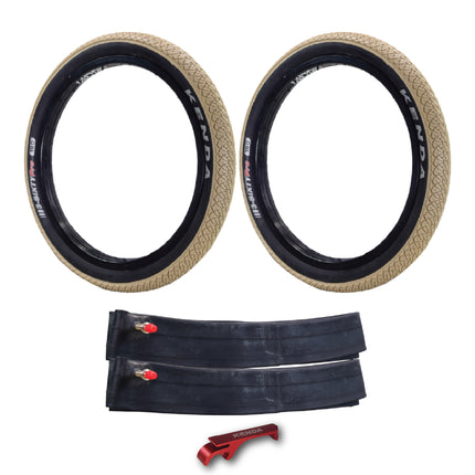 Kenda 3-Sixty Pro TR 120tpi 20x2.25 Tire, 20x2.00-2.40 Tube, Keychain (2 Pack)