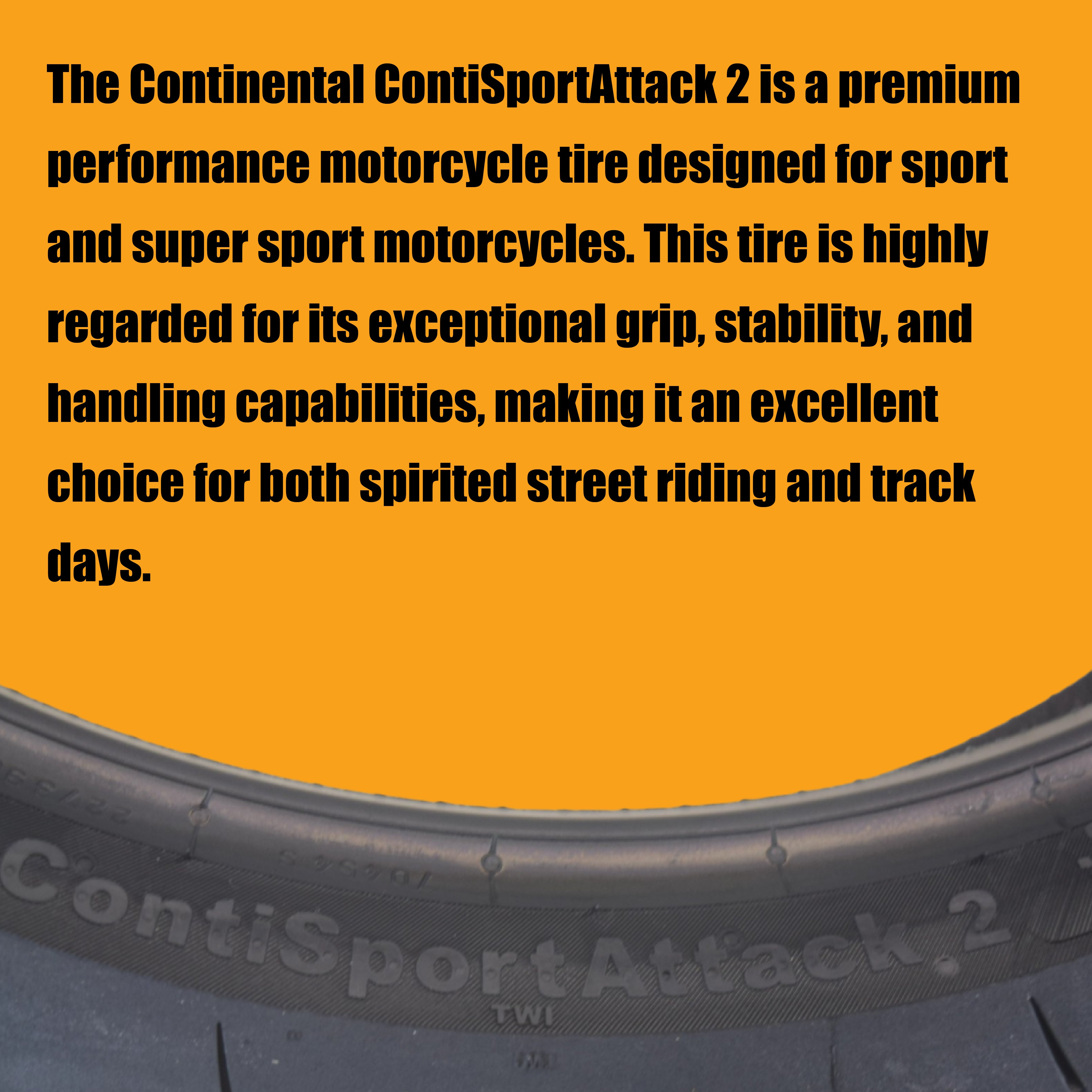 Continental Sport Attack 2 120/70ZR17 Front Motorcycle Tire