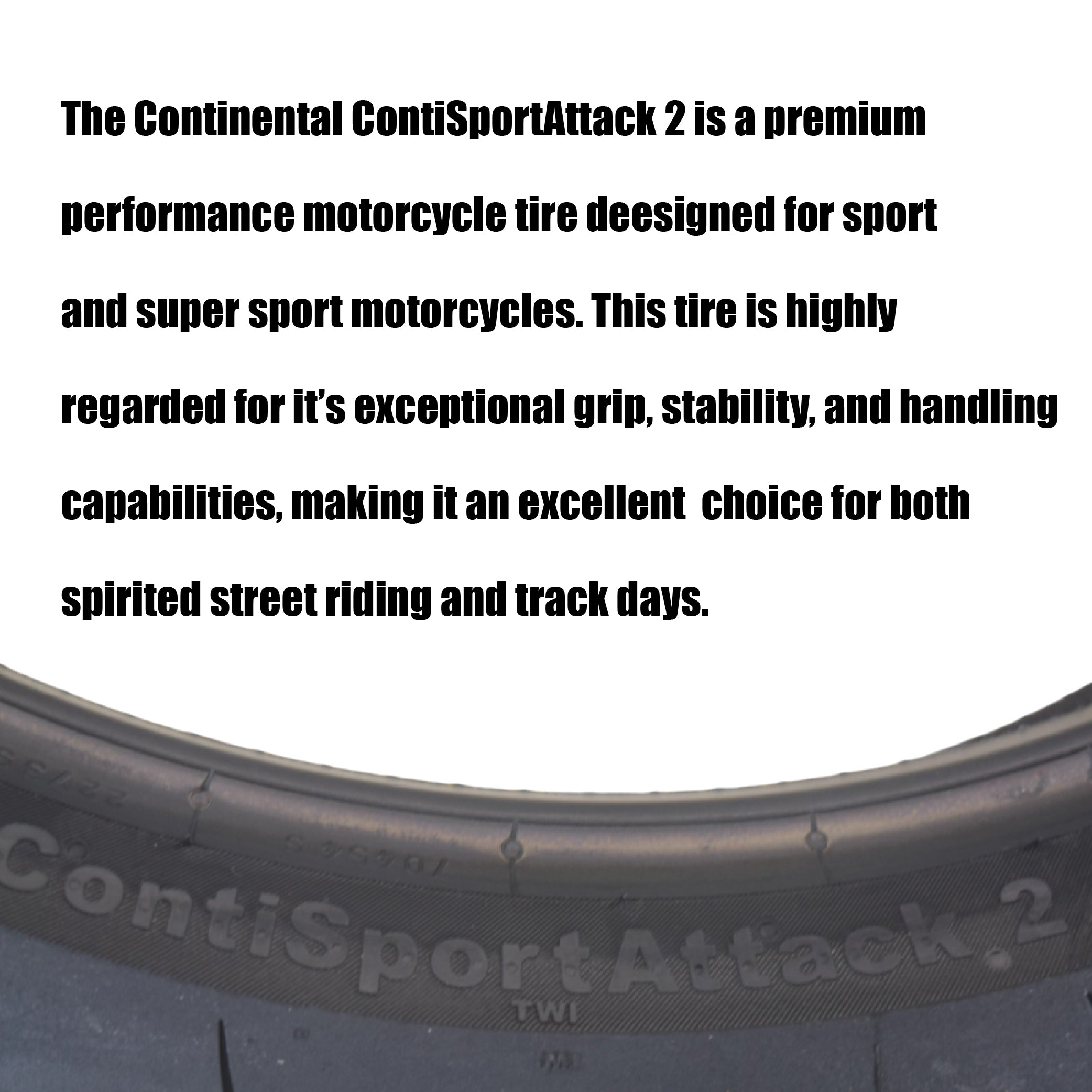 Continental Sport Attack 2 120/70ZR17 Front Motorcycle Tire with Keychain