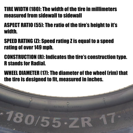 Continental Sport Attack 2 180/55ZR17 Rear Motorcycle Tire with Keychain