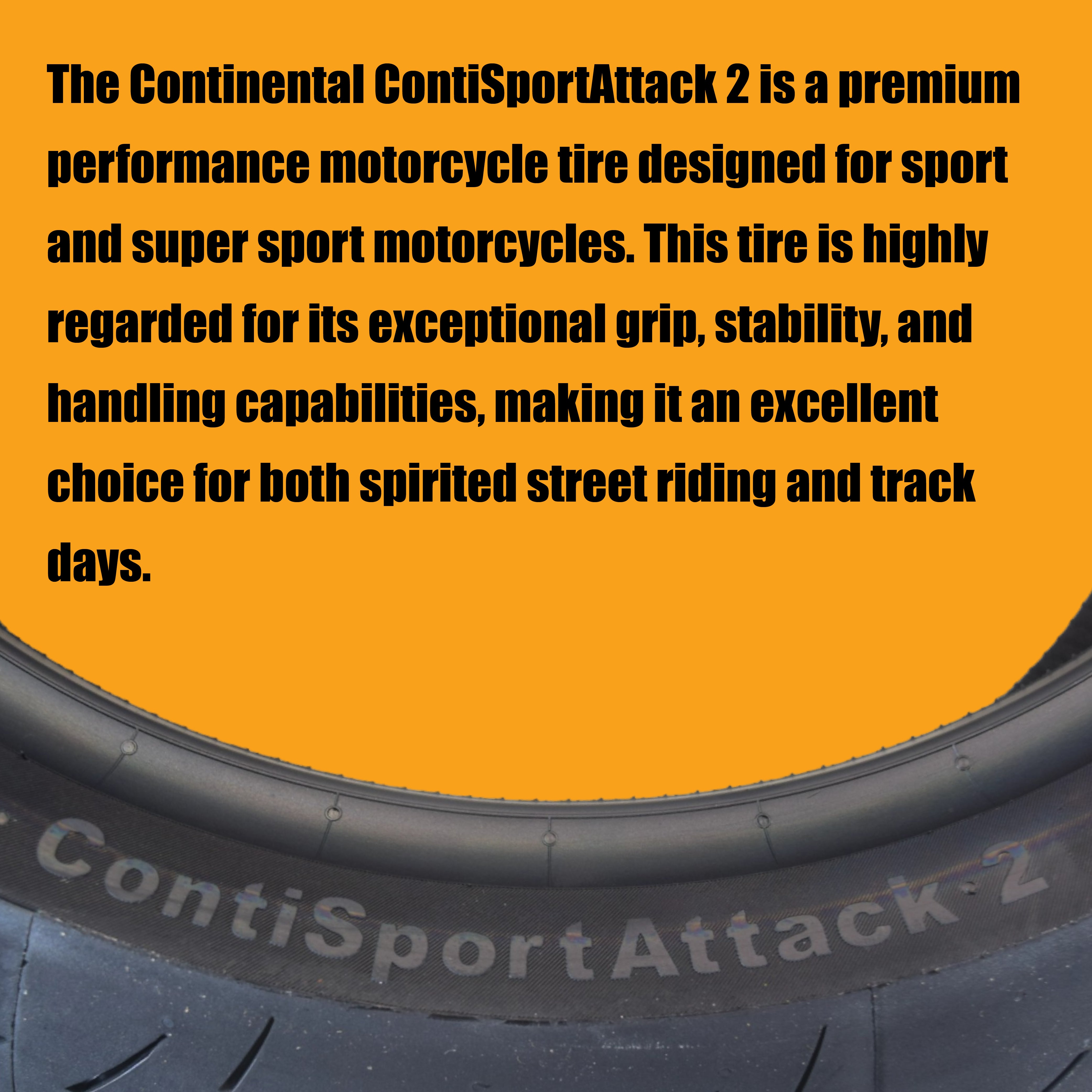 Continental Sport Attack 2 180/55ZR17 Rear Motorcycle Tire