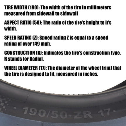 Continental Sport Attack 2 190/50ZR17 Rear Motorcycle Tire with Keychain
