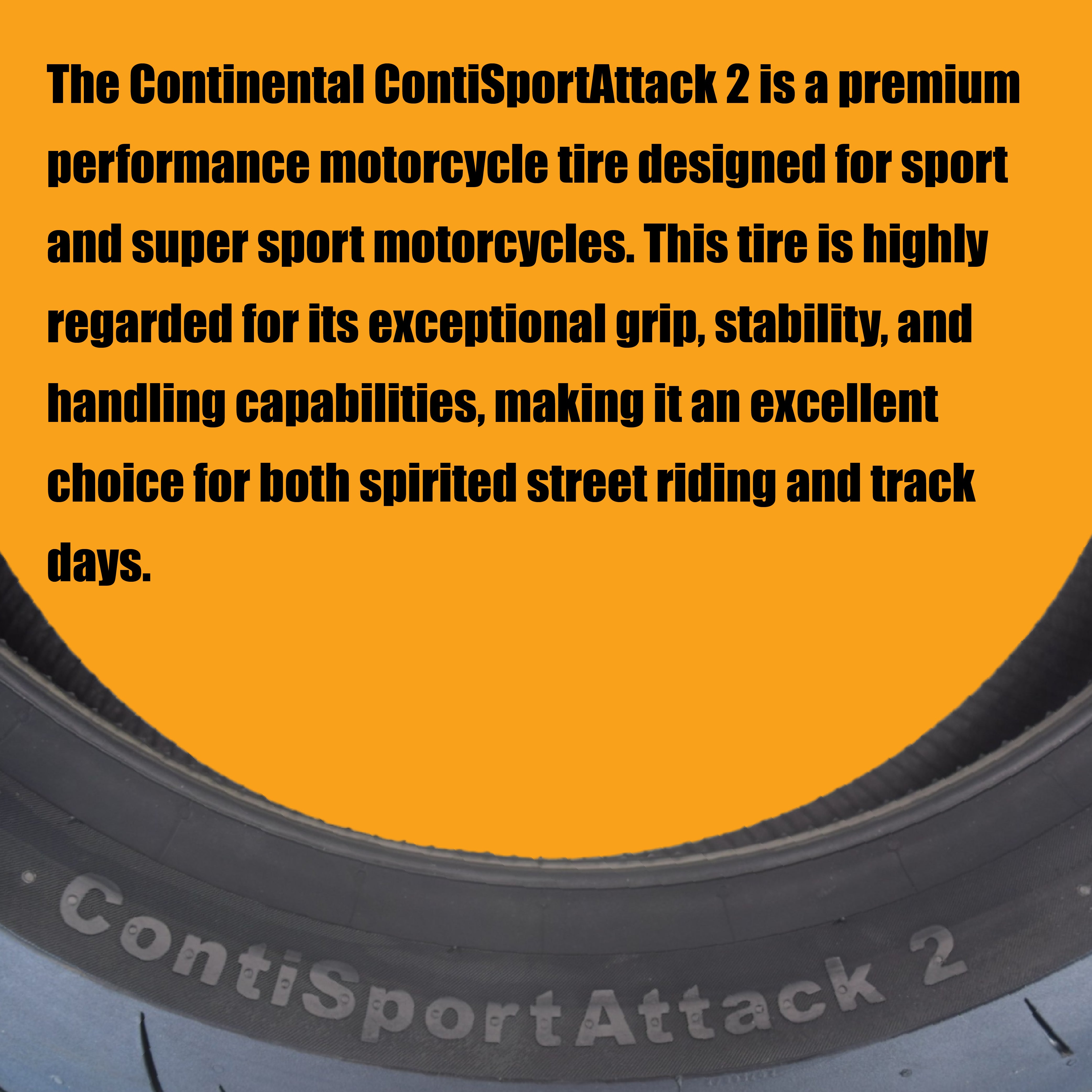 Continental Sport Attack 2 190/55ZR17 Rear Motorcycle Tire