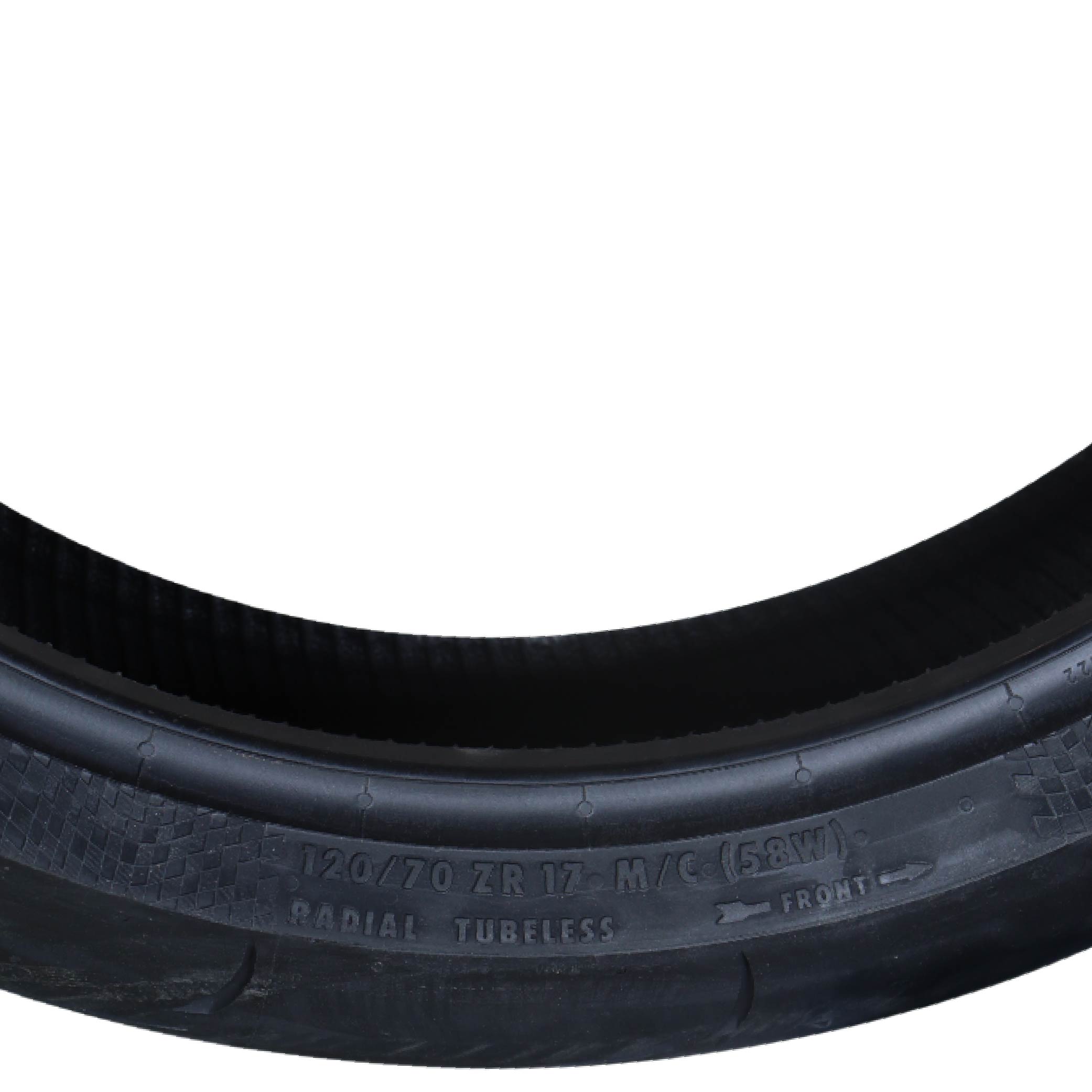 Continental ContiSportAttack 120/70ZR17 Front Motorcycle Tire - High Performance Sport Touring Radial Tire for Street Bikes 120/70-17