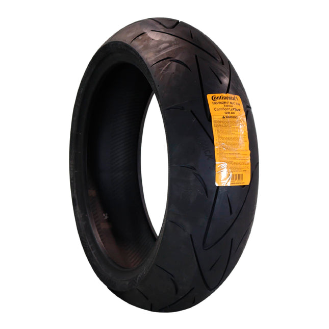 Continental ContiSportAttack 190/50ZR17 Rear Motorcycle Tire - High Performance Sport Touring Radial Tire for Street Bikes 190/50-17