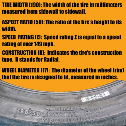 Continental ContiMotion 120/70ZR-17 Front and 190/50ZR-17 Rear Sport Touring Motorcycle Tires (2 Pack)