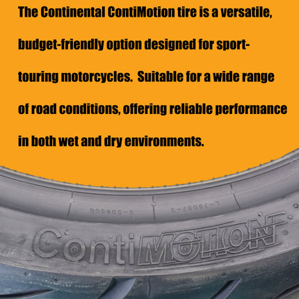 Continental ContiMotion 190/50ZR-17 (73W) Rear Sport Touring Motorcycle Tire