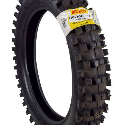 Pirelli 1767700 Single Scorpion MX Mid Soft 110/100-18 Rear Motocross Tire