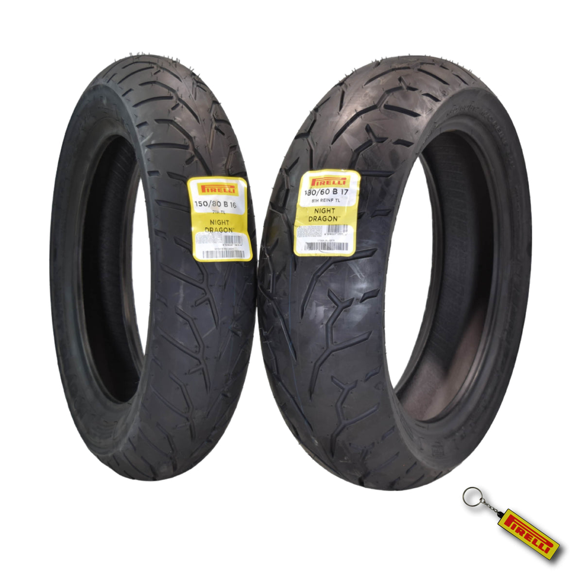 Pirelli Night Dragon 150/80B16 180/60B17 Front Rear Cruiser Motorcycle Tires Set