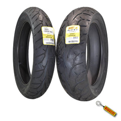 Pirelli Night Dragon 130/80B17 180/60B17 Front Rear Motorcycle Tires Set w/Keychain