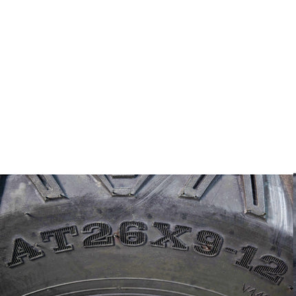 MASSFX 26x9-12 Front (2) & 26x11-12 Rear (2) Tires for ATV, UTV, & SxS (4-pk)