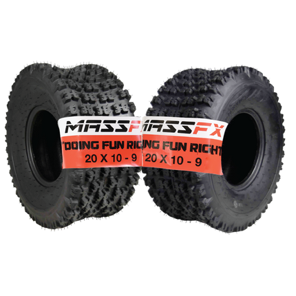 MASSFX 20x10-9 Rear Durable ATV Sport Tire 6 PLY 20x10x9 (2 Pack)