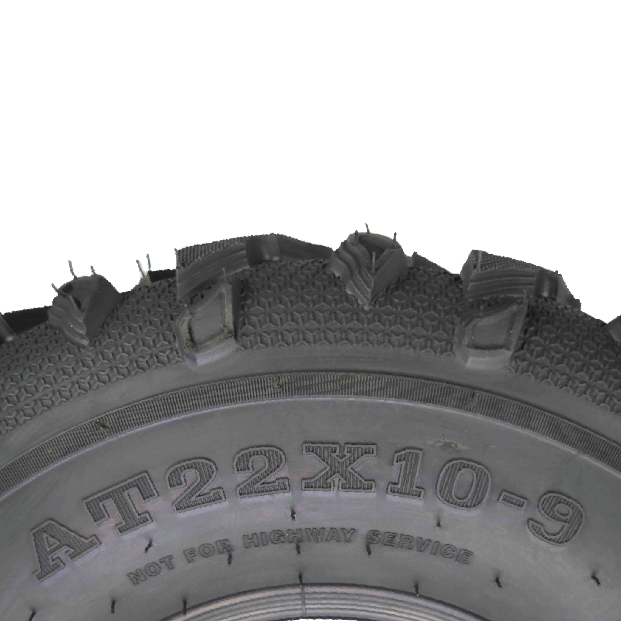 MASSFX Grinder 22x10-9 Rear ATV Tire 6 Ply for Soft/Hard Pack Ground (2 Pack)