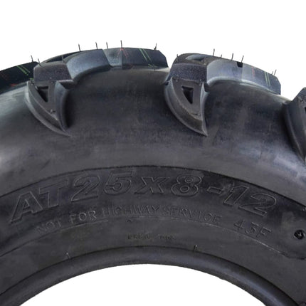 MASSFX 25x8-12 Front Tire for ATV, UTV, and SxS - 6-Ply with 1/2" Tread Depth