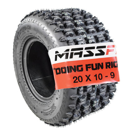 MASSFX 20x10-19 Rear Tire for ATV, UTV, & SxS - 4-Ply w/ 15mm Tread Depth