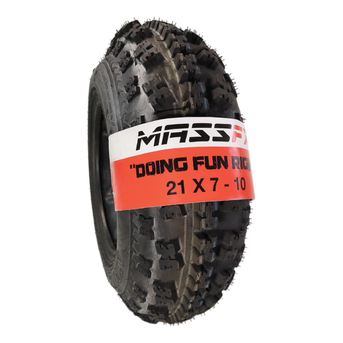 MASSFX 21x7-10 Front Tire for ATV, UTV, & SxS - 4-Ply w/ 15mm Tread Depth