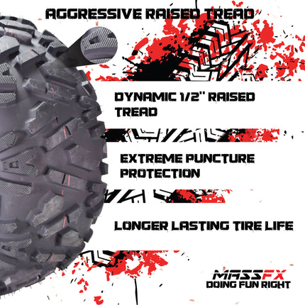 MASSFX 25x11-10 Rear Off-Road Tire ATV, UTV or SXS Tire 2 Pack