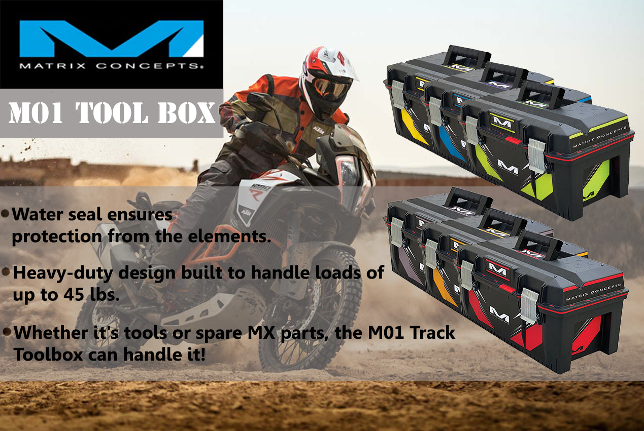 Matrix Concepts M01 Track Toolbox Black/Silver with Small Sticker Kit