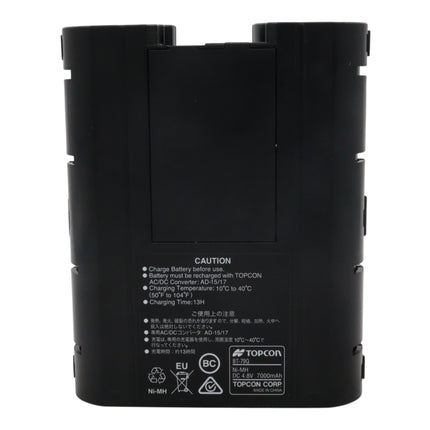 Topcon BT-79Q (1025029-01) High-Capacity NiMH Rechargeable Battery Pack - 4.8V 7000mAh, Up to 60 Hours Runtime for RL-H5A, RL-H5B Rotary Lasers, Compatible with AD-17B Charger