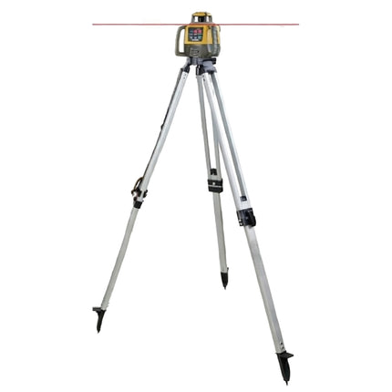 Topcon RL-H5A Horizontal Self-Leveling Rotary Laser Level Kit: LS-80X Receiver, Heavy-Duty Aluminum Tripod, 13ft Tenths Grade Rod, 2600ft Range, ±1/16" Accuracy, IP66 Rated for Construction & Grading