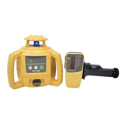 Topcon RL-H5B Self-Leveling Horizontal Rotary Laser Level Kit with LS-80X Receiver, Aluminum Tripod, 16ft Telescoping Inch Grade Rod - for Construction & Grading