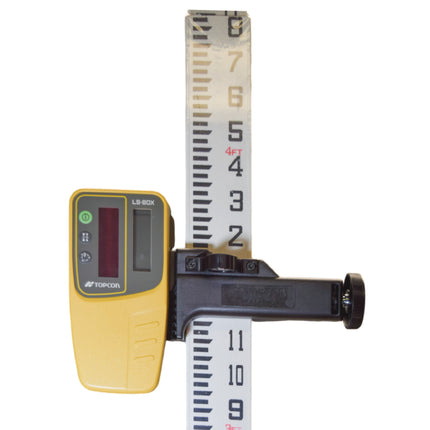 Topcon RL-H5B Self-Leveling Horizontal Rotary Laser Level Kit with LS-80X Receiver, Aluminum Tripod, 16ft Telescoping Inch Grade Rod - for Construction & Grading