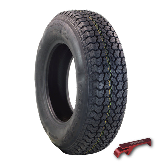 Kenda K550 ST225/75D15 Loadstar Trailer Tire Bias-Ply Tire for Superior Towing Performance with Enhanced Stability for Utility Trailers, Cargo Trailers, and Boat Trailers with Kenda Keychain