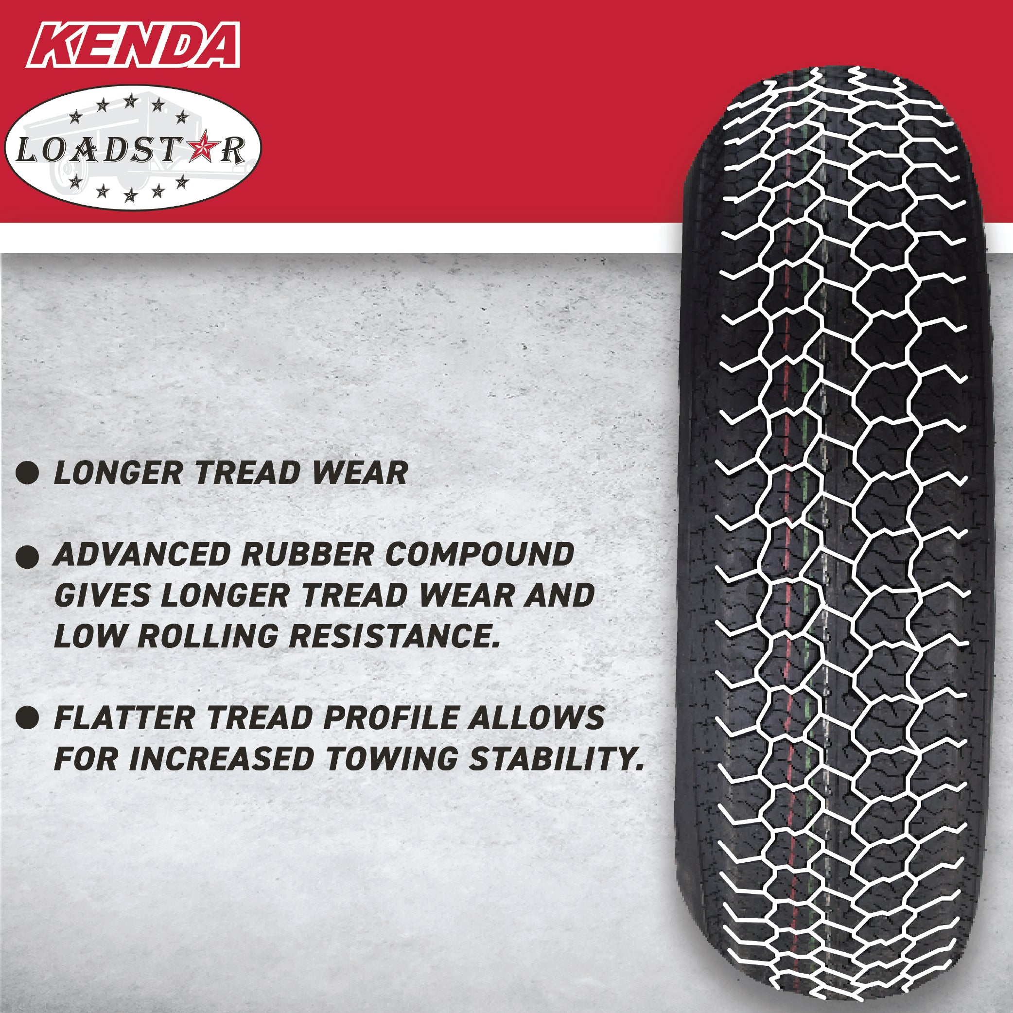 Kenda 22661060 4.80/4.00-8 Load Star 2 Ply Tubeless Trailer Tires 2 Pack