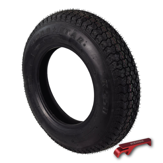 Kenda K550 ST175/80D13 Loadstar Trailer Tire Bias-Ply Tire for Superior Towing Performance with Enhanced Stability for Utility Trailers, Cargo Trailers, and Boat Trailers with Kenda Keychain