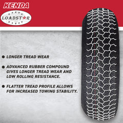 Kenda 31722002 ST175/80D13 Load Star 6 Ply Tubeless Trailer Tires 2 Pack