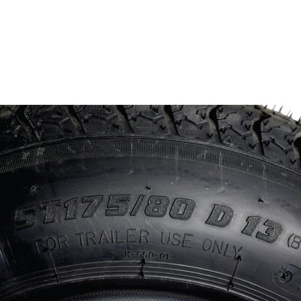 Kenda K550 ST175/80D13 Loadstar Trailer Tire Bias-Ply Tire for Superior Towing Performance with Enhanced Stability for Utility Trailers, Cargo Trailers, and Boat Trailers with Kenda Keychain (2 Pack)