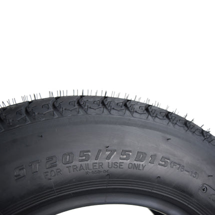 Kenda K550 ST205/75D15 Loadstar Trailer Tire Bias-Ply Tire for Superior Towing Performance with Enhanced Stability for Utility Trailers, Cargo Trailers, and Boat Trailers with Kenda Keychain (4 Pack)