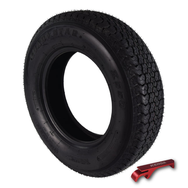 Kenda K550 ST205/75D14 Loadstar Trailer Tire Bias-Ply Tire for Superior Towing Performance with Enhanced Stability for Utility Trailers, Cargo Trailers, and Boat Trailers with Kenda Keychain