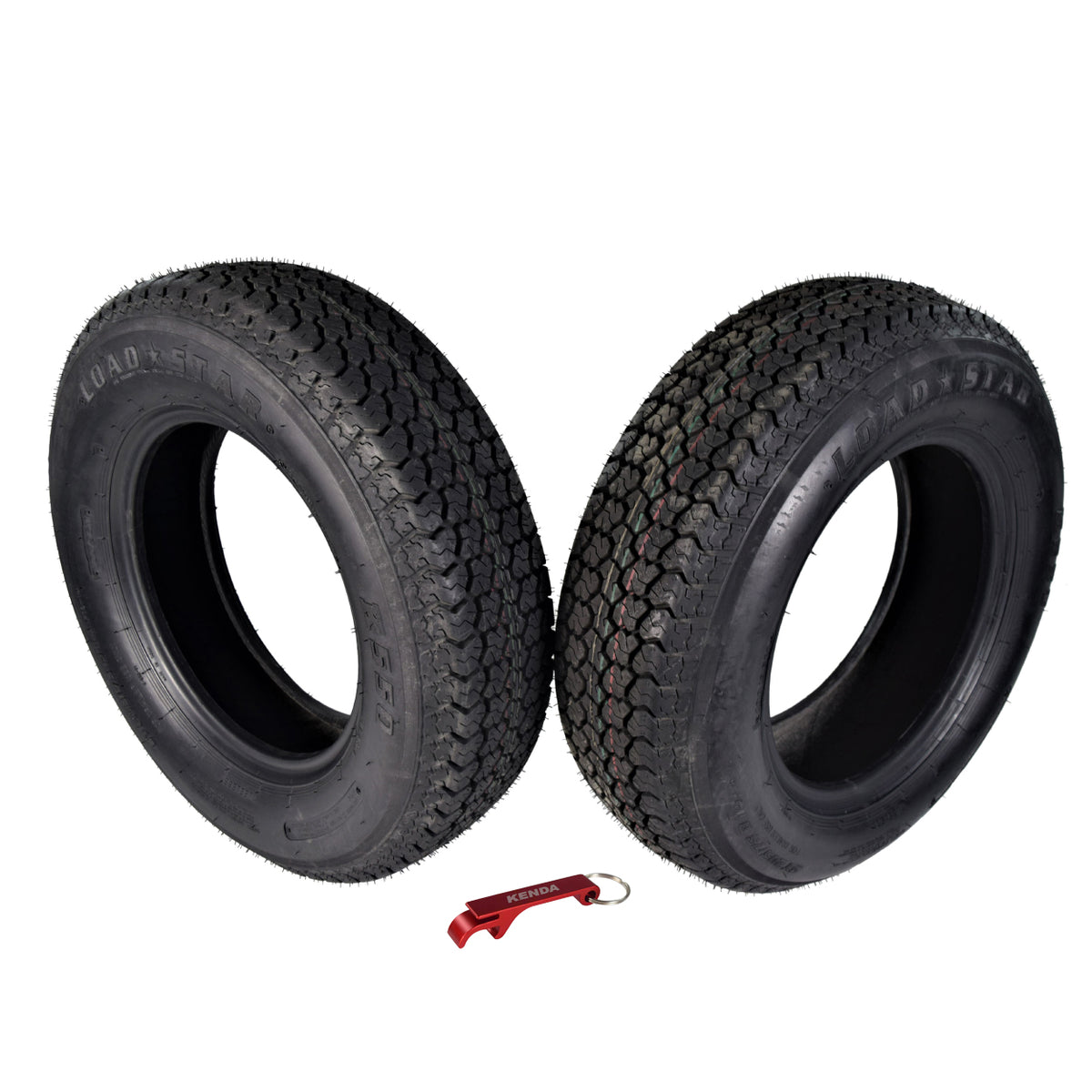 Kenda 32032005 ST205/75D14 Load Star 6 Ply Tubeless Trailer Tires 2 Pack