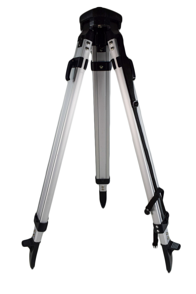 Topcon/Sokkia 724645 Medium Weight Aluminum Tripod with Quick Clamp Locks - Adjustable 42-63 Inches Height, Flat Head, 5/8 x 11 Thread, Pointed Steel Feet for Laser Levels, Auto Levels & Surveying